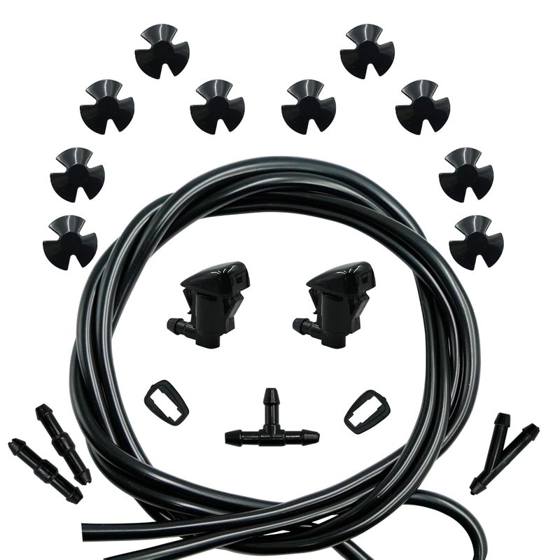 EDIETH 85381-AE020, 58118, 53326-08010 Windshield Washer Nozzles&Clips,for Toyota Sienna 2004 2005 2006 2007 2008 2009 2010 for Toyota Solara 2004 2005 2006 2007 2008 - Image 1